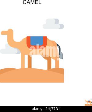 Icône de vecteur simple Camel.Modèle de conception de symbole d'illustration pour élément d'interface utilisateur Web mobile. Illustration de Vecteur