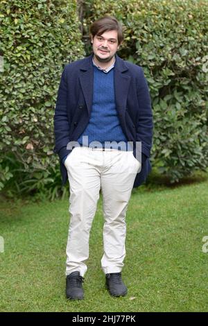 Rome, Italie.26th janvier 2022.Francesco Russo participe à la photocall de la série Rai tv l'amica géniale Storia di chi fugge e di chi resta au jardin de Rai Viale Mazzini.(Photo de Mario Cartelli/SOPA Images/Sipa USA) crédit: SIPA USA/Alay Live News Banque D'Images