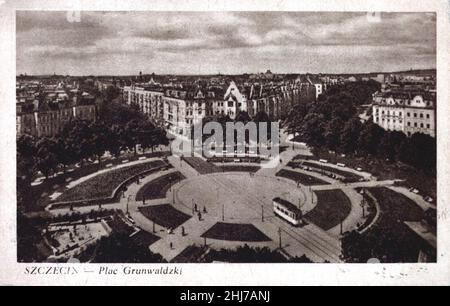 Szczecin Plac Grunwaldzki a. Banque D'Images