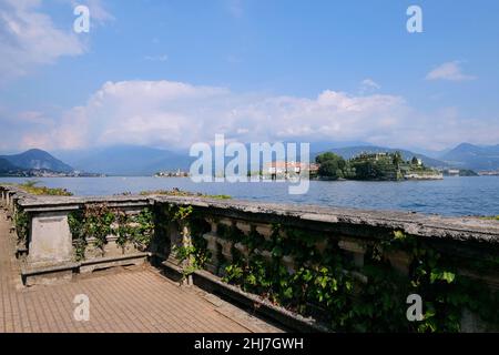Reisen, Europa, Italien, Piemont; Die Inseln Isola Bella und Isola Superiore Dei Pescatori im Lago Maggiore. Banque D'Images