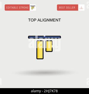 Alignement supérieur icône de vecteur simple. Illustration de Vecteur