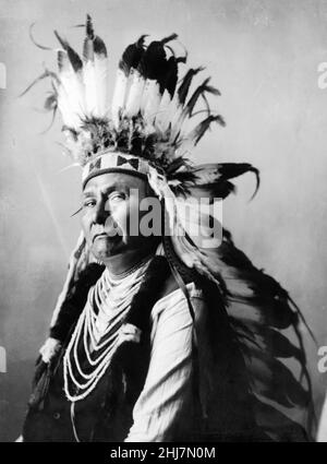 Chef Joseph, nez Percé - photo ancienne et ancienne - amérindien / indien / américain. Gill, de Lancey, 1859-1940, photographe. 1900. Banque D'Images