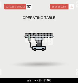 Icône de vecteur simple de la table d'opération. Illustration de Vecteur