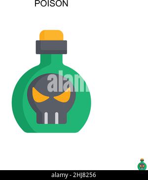 Icône de vecteur simple poison.Modèle de conception de symbole d'illustration pour élément d'interface utilisateur Web mobile. Illustration de Vecteur