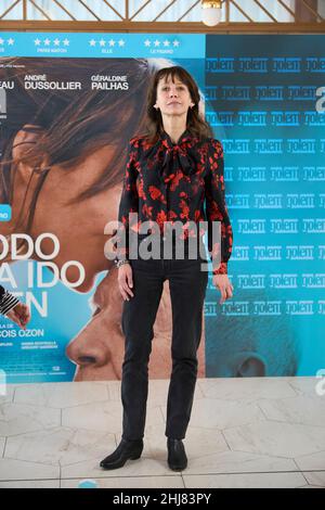 Madrid.Espagne.20220127, Sophie Marceau assiste à «Everything Went Fine» (tout s'est bien passé)» à l'hôtel Barcelo le 27 janvier 2022 à Madrid, Espagne crédit: MPG/Alamy Live News Banque D'Images