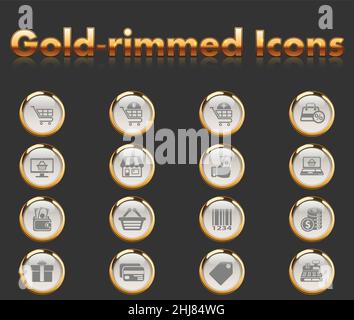 Shopping icon set Illustration de Vecteur