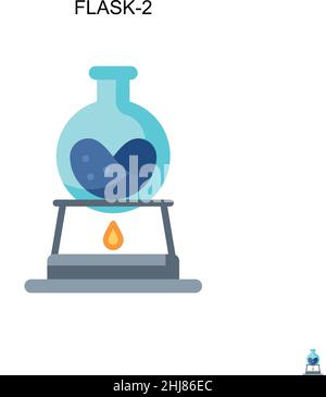 Icône vecteur simple flacon-2.Modèle de conception de symbole d'illustration pour élément d'interface utilisateur Web mobile. Illustration de Vecteur
