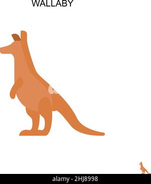 Icône de vecteur simple wallaby.Modèle de conception de symbole d'illustration pour élément d'interface utilisateur Web mobile. Illustration de Vecteur