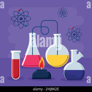 affiche du laboratoire de chimie Illustration de Vecteur