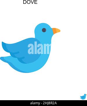 Icône de vecteur simple Dove.Modèle de conception de symbole d'illustration pour élément d'interface utilisateur Web mobile. Illustration de Vecteur