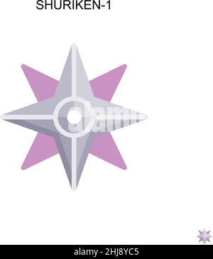 Shuriken-1 icône de vecteur simple.Modèle de conception de symbole d'illustration pour élément d'interface utilisateur Web mobile. Illustration de Vecteur