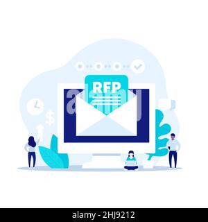 RFP ou demande d'illustration vectorielle de proposition Illustration de Vecteur