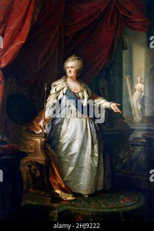 Catherine la Grande. Portrait de Catherine II de Russie (1729-1796) par Johann Baptist Lampi l'ancien (1751-1830), huile sur toile, 1793 Banque D'Images