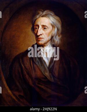 John Locke (1632–1704) portrait de Sir Godfrey Kneller, huile sur toile, 1697 Banque D'Images