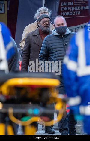 Halifax, Royaume-Uni.27th janvier 2022.Samuel L Jackson sur la série de nouvelles émissions de télévision à venir ‘invasion de la marque’ à la pièce Hall, Halifax, Halifax, Royaume-Uni, le 1/27/2022.(Photo de James Heaton/News Images/Sipa USA) crédit: SIPA USA/Alay Live News Banque D'Images