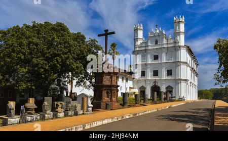 Église Saint François d'Assise dans le vieux Goa, Inde Banque D'Images