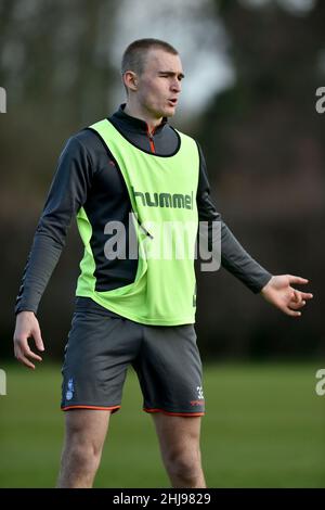 OLDHAM, ROYAUME-UNI.JAN 27th Oldham Athletic's will Sutton pendant l'entraînement à Chapel Road, Oldham, le jeudi 27th janvier 2022.(Credit: Eddie Garvey | MI News) Credit: MI News & Sport /Alay Live News Banque D'Images