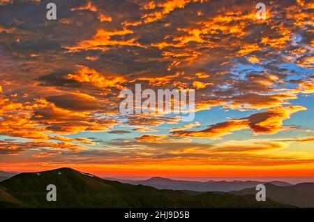Lever du soleil sur Mt.Evans près de Denver Colorado Banque D'Images