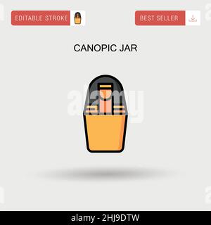 Icône de vecteur simple de pot canopé. Illustration de Vecteur