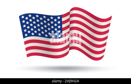 Drapeau américain d'ector pour le jour de la mémoire ou le jour des anciens combattants.Drapeau d'époque des États-Unis pour le jour de la mémoire, le jour des anciens combattants ou le 4 juillet. Illustration de Vecteur