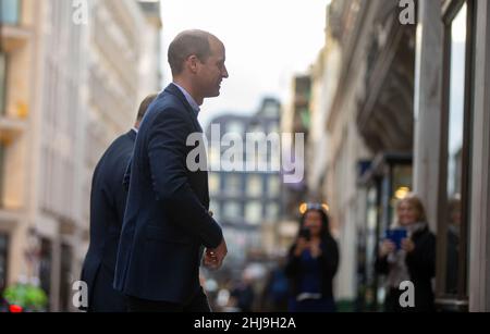 Londres, Angleterre, Royaume-Uni.27th janvier 2022.Le Prince William arrive à BAFTA, dans le centre de Londres.(Credit image: © Tayfun Salci/ZUMA Press Wire) Credit: ZUMA Press, Inc./Alay Live News Banque D'Images