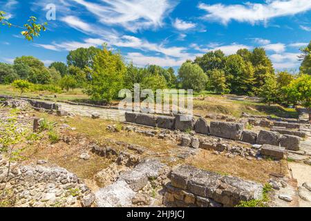 Le Parc archéologique de Dion, situé au pied du Mont Olympe, Grèce, Europe. Banque D'Images