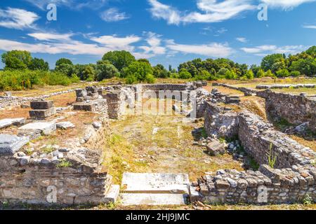 Le Parc archéologique de Dion, situé au pied du Mont Olympe, Grèce, Europe. Banque D'Images