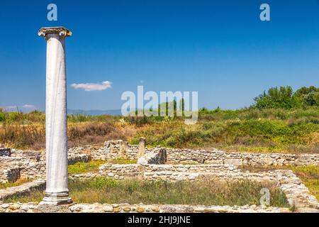 Le Parc archéologique de Dion, situé au pied du Mont Olympe, Grèce, Europe. Banque D'Images