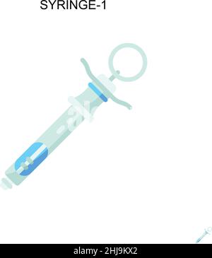 Icône de vecteur simple seringue-1.Modèle de conception de symbole d'illustration pour élément d'interface utilisateur Web mobile. Illustration de Vecteur