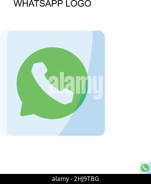 Logo WhatsApp icône vectorielle simple.Modèle de conception de symbole d'illustration pour élément d'interface utilisateur Web mobile. Illustration de Vecteur