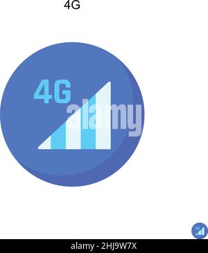 4G icône de vecteur simple.Modèle de conception de symbole d'illustration pour élément d'interface utilisateur Web mobile. Illustration de Vecteur