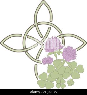 Fleur de shamrock Bowen Knot Illustration de Vecteur