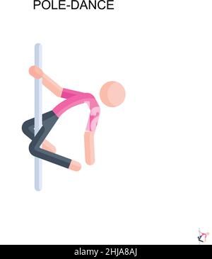 Icône de vecteur simple Pole-dance.Modèle de conception de symbole d'illustration pour élément d'interface utilisateur Web mobile. Illustration de Vecteur