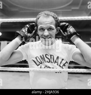 Henry Cooper vu ici en formation au Bellingham pour sa lutte contre Cassius Clay à Wembley.16th juin 1963 Banque D'Images