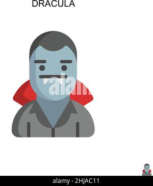 Icône de vecteur simple Dracula.Modèle de conception de symbole d'illustration pour élément d'interface utilisateur Web mobile. Illustration de Vecteur