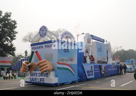 Kolkata, Inde.26th janvier 2022.Fête de la République de Kolkata 73rd sur la route rouge à Kolkata le 25th 2022 janvier.(Credit image: © Sandip Saha/Pacific Press via ZUMA Press Wire) Banque D'Images