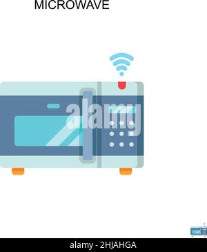 Icône de vecteur simple micro-ondes.Modèle de conception de symbole d'illustration pour élément d'interface utilisateur Web mobile. Illustration de Vecteur