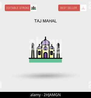 Icône de vecteur simple Taj mahal. Illustration de Vecteur