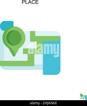 Placer une icône de vecteur simple.Modèle de conception de symbole d'illustration pour élément d'interface utilisateur Web mobile. Illustration de Vecteur