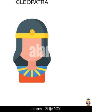 Icône de vecteur simple Cleopatra.Modèle de conception de symbole d'illustration pour élément d'interface utilisateur Web mobile. Illustration de Vecteur