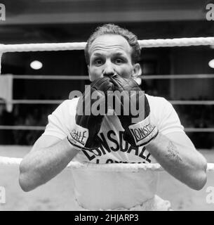 Henry Cooper vu ici en formation au Bellingham pour sa lutte contre Cassius Clay à Wembley.16th juin 1963 Banque D'Images