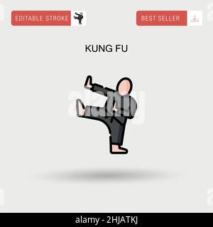 Icône de vecteur simple Kung fu. Illustration de Vecteur