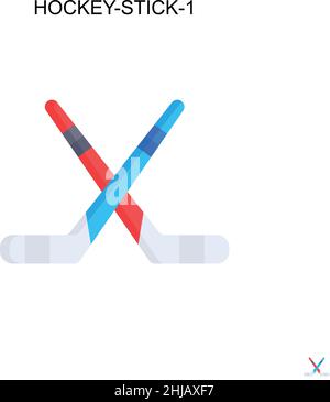 Icône de vecteur simple Hockey-Stick-1.Modèle de conception de symbole d'illustration pour élément d'interface utilisateur Web mobile. Illustration de Vecteur