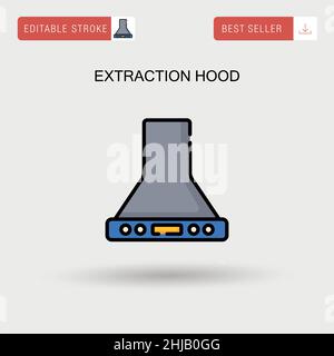 Icône de vecteur simple du capot d'extraction. Illustration de Vecteur