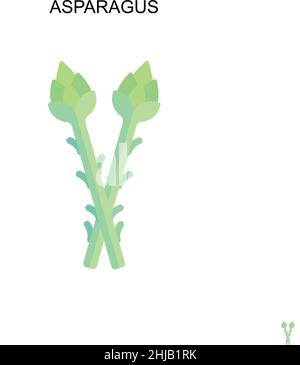 Icône de vecteur simple d'asperge.Modèle de conception de symbole d'illustration pour élément d'interface utilisateur Web mobile. Illustration de Vecteur