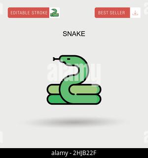 Icône de vecteur simple Snake. Illustration de Vecteur