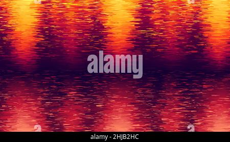 abstrait lune réflexion éclairage sur l'eau vacances loykrathong festival. coloré beau fond design. illustration vectorielle eps10 Illustration de Vecteur