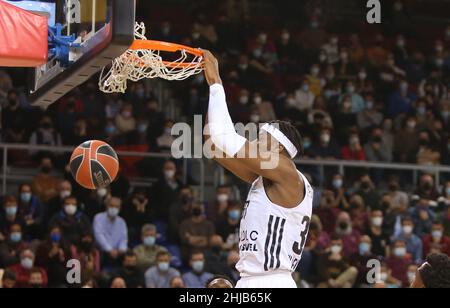 Barcelone, Espagne.27th janvier 2022.Kóstas Antetokoúnmpo de Lyon - Villeurbanne pendant le match Euroligue de Turkish Airlines entre le FC Barcelone et LDLC ASVEL le 27 janvier 2022 au Palau Blaugrana à Barcelone, Espagne.Photo de Laurent Lairys/ABACAPRESS.COM crédit: Abaca Press/Alay Live News Banque D'Images