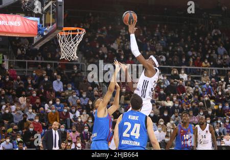 Barcelone, Espagne.27th janvier 2022.Kóstas Antetokoúnmpo de Lyon - Villeurbanne pendant le match Euroligue de Turkish Airlines entre le FC Barcelone et LDLC ASVEL le 27 janvier 2022 au Palau Blaugrana à Barcelone, Espagne.Photo de Laurent Lairys/ABACAPRESS.COM crédit: Abaca Press/Alay Live News Banque D'Images