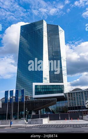 Francfort, Allemagne - 19 septembre 2015 : siège de la Banque centrale européenne à Francfort, Allemagne - la BCE est la banque centrale de l'euro Banque D'Images